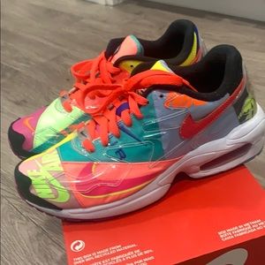 Nike Orange and Pink Athletic Shoes with Air Technology
